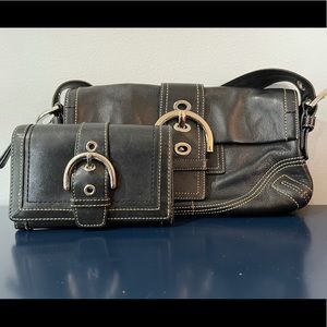 Black Coach clutch/wallet set.
